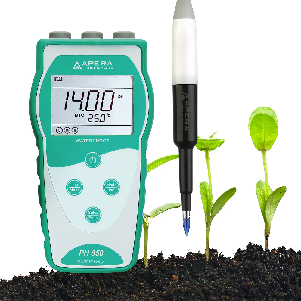 PH-mètre portable pour sol PH850-SL (mesure directe), équipé d'une électrode LabSen® 553